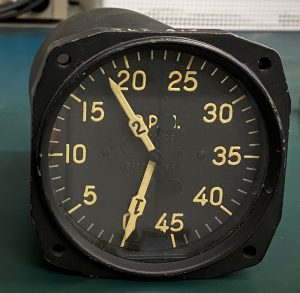 (Q8) Dual indicator tachometer, AN5530-2-12, Chicago Flexible Shaft Co. 