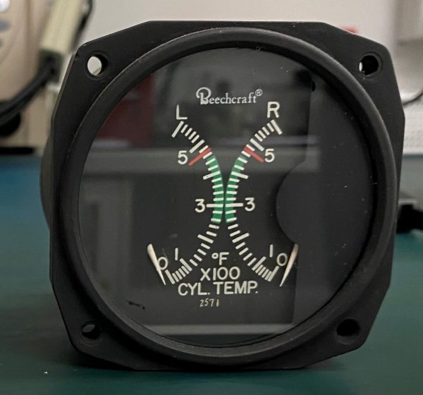 (Q13) Dual Cylinder Head Temperature Gauge, 50-380015-5, 293211-5, Beechcraft