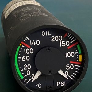 (Q13)Oil Temp & Pressure Gauge, 83-284-1, Meggitt Avionics