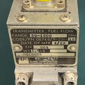 (Q18) Fuel Flow Transmitter, 08748/9/231-10, Eldec Corporation