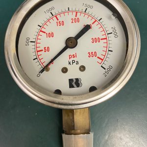 (Q16) Liquid Filled Pressure Gauge, L63MMX2500KPA/PSI/4BSPTLM, 1614250FR