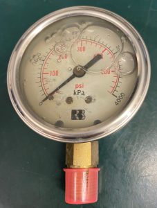 (Q16) Liquid Filled Pressure Gauge, L63MMX4000KPA/PSI1/4BSPTLM, 1614300FR