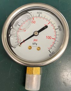 (Q16) Liquid Filled Pressure Gauge, L63MM0-800PA/PSI1/4BSPT, 1654100FS