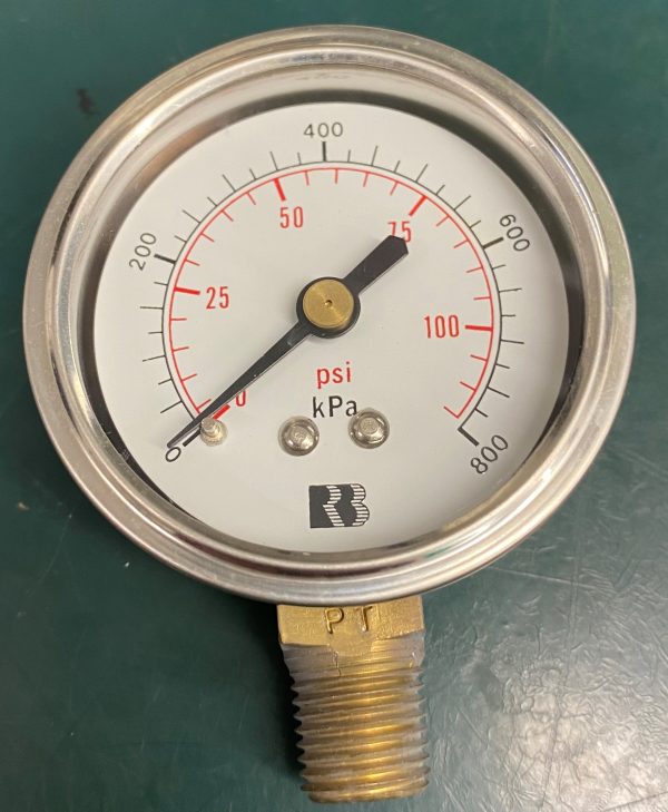 (Q16) Pressure Gauge, 50MMX800KPA/PSI1/4BSPTLM, 1611263