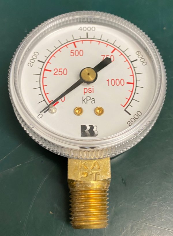 (Q16) Oxygen Gauge, 50MMX8000KPA/PSI1/4BSPTLM, 1611800
