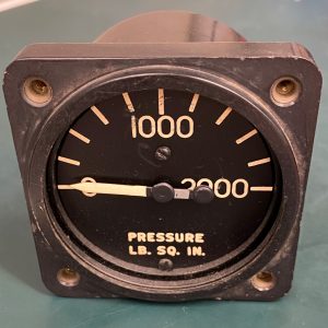 (Q13) Hydraulic Pressure Gauge, AN-5771-4, 10230-A, Electric Auto-Lite Co