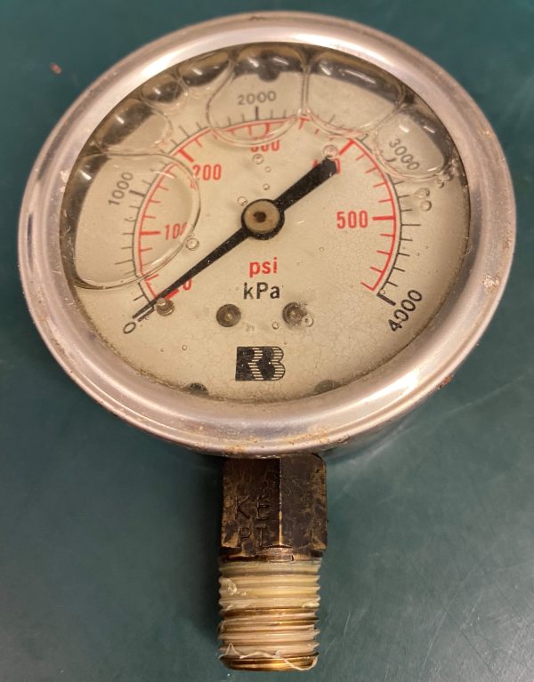 (Q16) Liquid Filled Pressure Gauge, L63MMX4000KPA/PSI1/4BSPTLM