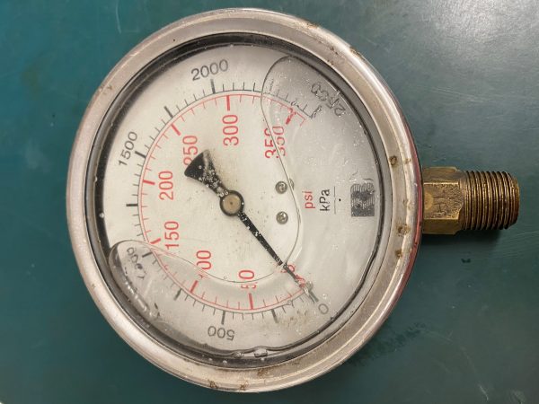 (Q16) Liquid Filled Pressure Gauge, 0-2500 KPA/PSI Pressure Gauge