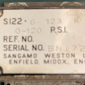 (Q19) Oil Pressure Transmitter, S122.8.129, Sangamo Weston Ltd