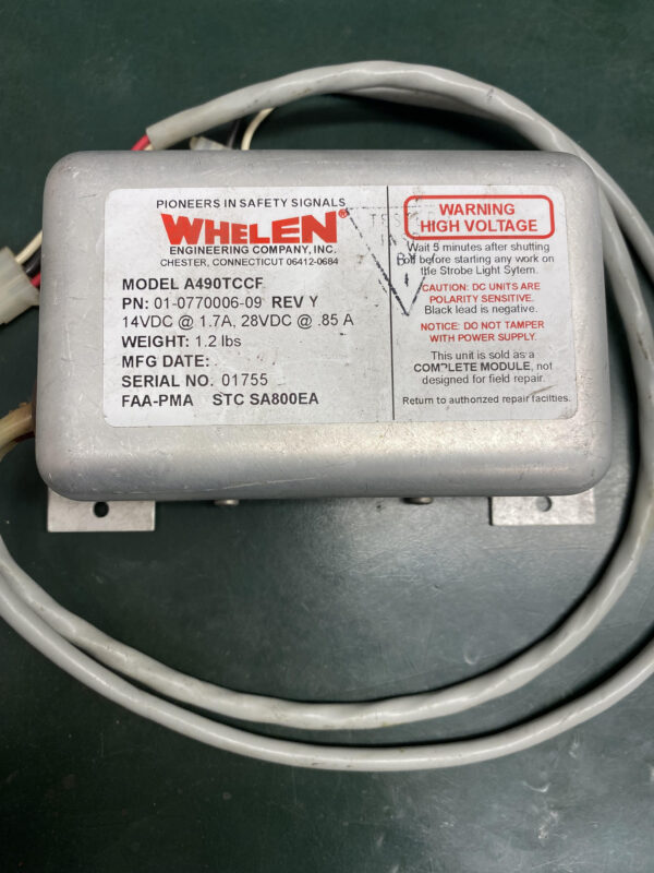 (QS2) Strobe Light Power Supply, 01-0770006-09, Whelen