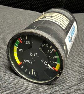 (Q13) Dual Oil Pressure/Temperature Gauge, 2605015-2, 880919, RC Allen