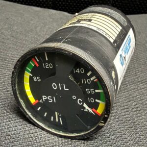 (Q13) Dual Oil Pressure/Temperature Gauge, 2605015-2, 880919, RC Allen